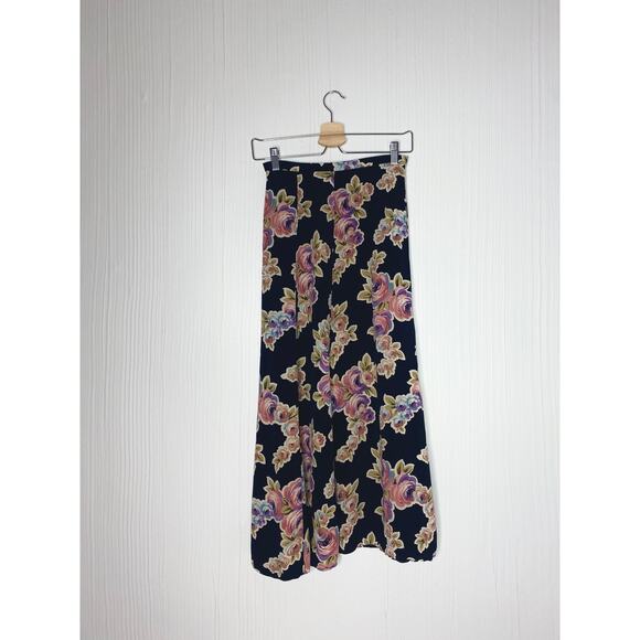 BETSEY JOHNSON Vintage 90s/Y2k Rayon Bias Cut Floral Midi Skirt US SMALL - Picture 11 of 14